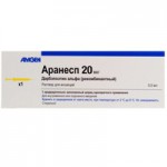 Аранесп, раствор для инъекций 0.3 мг 0.6 мл 1 шт шприц-ручки